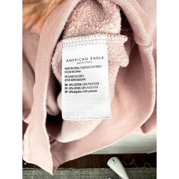Pre-Loved American Eagle Mauve Pink oversized crewneck MED - Picture 5 of 6